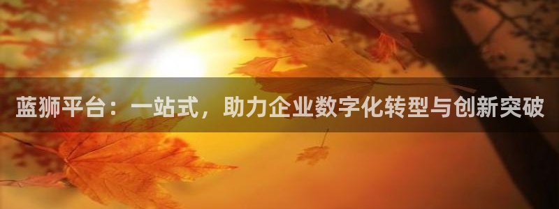 蓝狮娱乐下载入口：蓝狮平台：一站式，助力企业数字化转型与创新突破